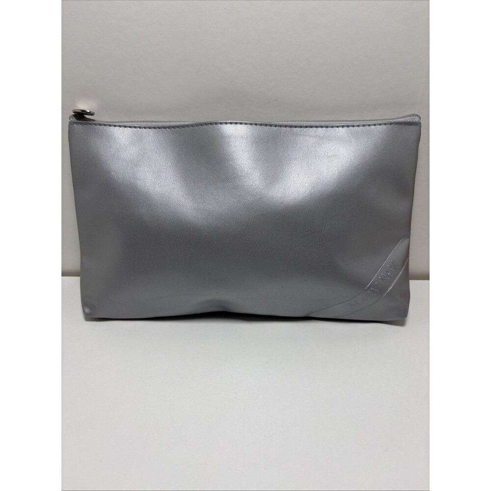 mary kay silver metallic cosmetic bag